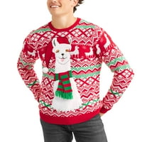 Šal Lama muški ružni Božićni džemper