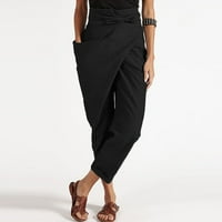 Rukavice za ruke, ženske Capri hlače, hlače visokog struka, ravne hlače od 3 inča