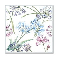 DesignArt 'živopisni ljetni cvjetovi na White II' Tradicionalno uokvireno platno zidne umjetničke tiska