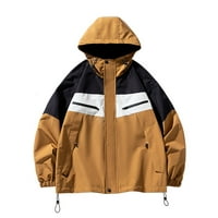 Zimske jakne od 92 inča za muškarce, Klasični rockabilli široki kaput dugih rukava, kožne jakne Na otvorenom u narančastoj boji,
