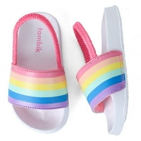 Tombik mališani sandale djevojke ljetne plaže Slijske cipele papuča za bazen Rainbow White 11- Us Little Kid