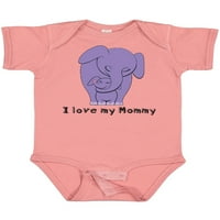 Volim svoju mamu slon ljubičasta ljubičasta poklon bodi za dječaka ili djevojčicu