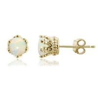 Jewelersclub 0. CTW Opal Stud Naušnice - 14K Zlato pozlaćeno srebro