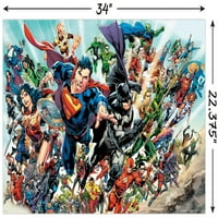 Stripovi-oživljavanje Lige pravde-Grupni zidni poster, 22.375 34