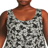 Terra & Sky Women's Plus Size Strep Struk Struk tenk haljina