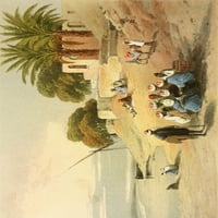 Četiri mjeseca u Dahabu, 1863., filmska ekipa za doručkom na obali, ispis plakata M. L. M. Kari