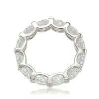 Kolekcija sterling srebrni kubični cirkonij okrugli prsten u obliku slova u oblika - bijela