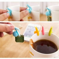 Silikonski držač za vrećice čaja slatkog oblika držač za čaše u boji karamele za poklon set Pribor za kućnu zabavu