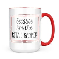 Neonblond jer sam maloprodajni bankar, zabavan poklon s natpisom šalica za ljubitelje kave i čaja