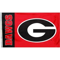 Zastava Georgia Bulldogs Crvena 3' 5'