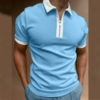 Modna bluza s preklopnim rukavima s ovratnikom s patentnim zatvaračem jednobojna polo bluza ležerna majica