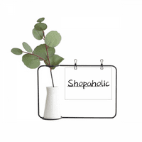 Moderna riječ Shopaholic metalni okvir za slike dekor keramičke vaze