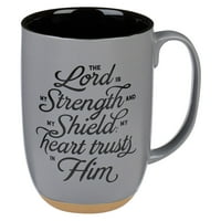 Darovi kršćanske umjetnosti velika keramička šalica za kavu i čaj sa Svetim pismom za muškarce: Gospodin je moja snaga-stranica 28: