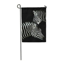 Zebra gepard okružen crno-bijelim prugama vrtna Zastava Serengeti Ukrasna Zastava natpis Za dom
