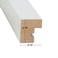 Drveni okvir za fotografije za prilagodljivi zidni zaslon, bijela mat veličina 8v10, od 4