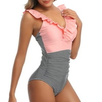 Ženski jednodijelni bikini s printom u donjem rublju Push-up kupaći kostimi za plažu na jedno rame Ženski kupaći kostimi Plus size