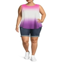 Terra i Sky Women's Plus Size Twist stražnji tenk, 2-pack