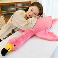 Mekana igračka Odvojivi patentni zatvarač s punim punjenjem Kućni dekor super mekani veliki ružičasti flamingo plišani jastuk za
