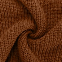 Ženski džemperi u obliku donjeg dijela, pulover s izrezom u obliku ramena i ramena,pleteni u nepravilnom pletenju