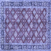 Tradicionalni pravokutni perzijski tepisi u plavoj boji za prostore tvrtke, 4' 6'