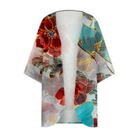 Ženski kardigan Plus size lagan s otvorenim prednjim dijelom jesenska Moda kimono kardigani s cvjetnim rukavima rasprodaja