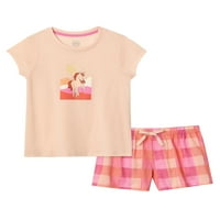 Wonder Nation Baby and Toddler Girl Poly Pidžama set, 2-komad, veličine 12m-5T