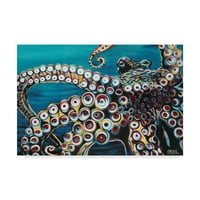 Zaštitni znak likovne umjetnosti, divlja hobotnica iz menija, ulje na platnu Caroli Vitaletti
