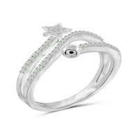 Dijamantni prstenovi na draguljima za žene - karatni bijeli dijamantni prsten nakit - 0. Sterling Silver Bendove za žene za žene