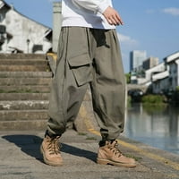 Muške hlače s velikim džepovima, široke Radne hlače s čekićem, modne prevelike hlače otporne na vjetar