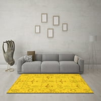 Tvrtka alt strojno pere pravokutne tradicionalne prostirke u orijentalnom stilu žute boje za unutarnje prostore, 6 '9'