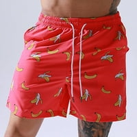 Muške kratke hlače za plažu s printom za plivanje džepovi za brzo sušenje na vezici Ležerne lagane kratke hlače za surfanje joga