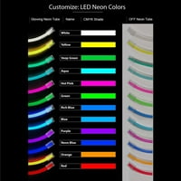 Kontaktne leće pokrivaju LED neonski znak bb, Akrilna Baza Crnog kvadratnog presjeka, sa svjetlijim i kvalitetnijim unutarnjim LED