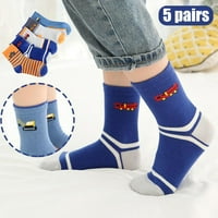 Top / 5 pari dječjih čarapa udobno pristajanje Slatki print dječje čarape srednje duljine prozračne tople čarape