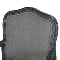 Francuska stolica za blagovanje od tkanine, 4 komada, siva