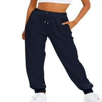 Ženske hlače u donjem dijelu donjeg dijela, hlače s ravnim nogavicama, hlače s dugim gredama, hlače za vježbanje u sivoj boji 2 inča