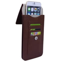 3 -Pack: Profesionalna veganska kožna vertikalna futrola za pametne telefone s petljom remena, karabinera, utora za kartice - uklapa