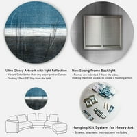 DesignArt 'sivi susret teal apstraktnu umjetnost' Moderni krug metal metal zida - disk od 36