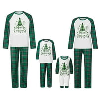 Božićne obiteljske pidžame, identični setovi, božićna odjeća za spavanje, pidžame s dugim rukavima, božićne identične pidžame za