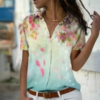 Bluze za slobodno vrijeme s kratkim rukavima s grafičkim printom ljetne ženske majice s više boja
