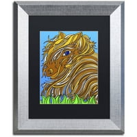 Zaštitni znak likovna umjetnost Harrington Konj živ Canvas Art by Kathy G. Ahrens, Black Matte, Silver Frame