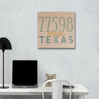 Vebster, Teksas, lokalni poštanski broj zidni natpis od breze