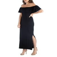 Udobnost odjeće za žene s ramena detalja o maxi haljini