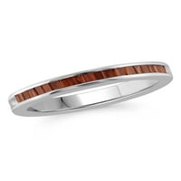 Jewelersclub Dijamantni prstenovi za žene - 0. Karat crveni dijamantni prsten nakit - srebrne trake za žene - prsten od Jewelersclub