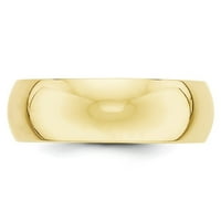 Zaručnički prsten od žutog zlata polukružnog oblika od netaknutog karatnog zlata, veličina 12