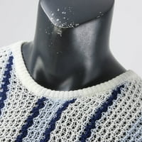 Muški džemperi u boji, zimski pleteni džemper s dugim rukavima s okruglim vratom, jednobojni gornji dio