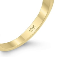 Ženski prsten od 10k žutog zlata od plavog topaza u obliku kruške