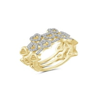 Draguljarske dijamantne prstenove za žene - karatni bijeli dijamantni prsten nakit - 14K Zlatni zaplašeni srebrni bendovi za žene