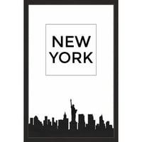 Ispis uokvirene slike Njujorški Crni