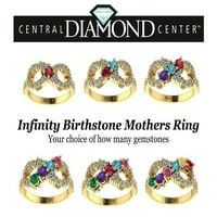 Prsten za odrasle majke od 1 tisuće s kamenjem poklon za Majčin dan za žene-10 tisuća žute boje - veličina kamena 3