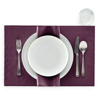 Drap placemats, pamuk, burgundija